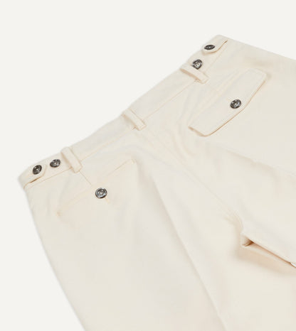 Drake's Ecru Moleskin Games Trouser