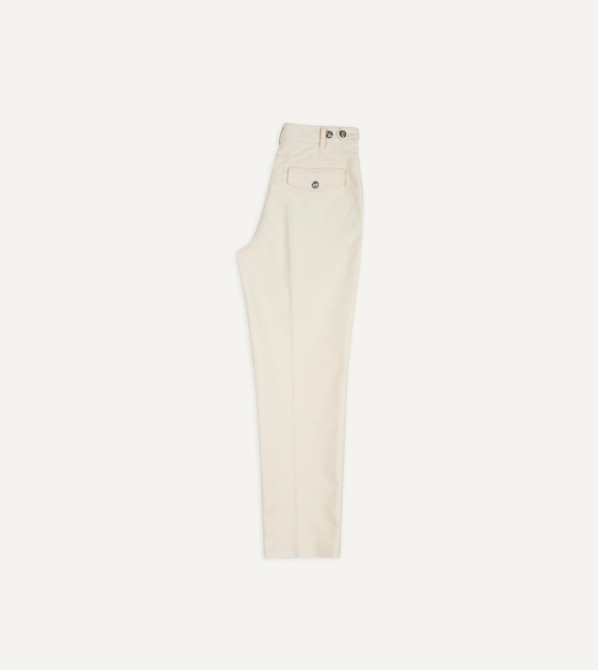Drake's Ecru Moleskin Games Trouser
