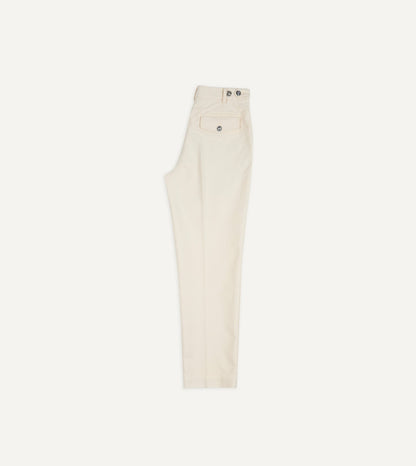 Drake's Ecru Moleskin Games Trouser
