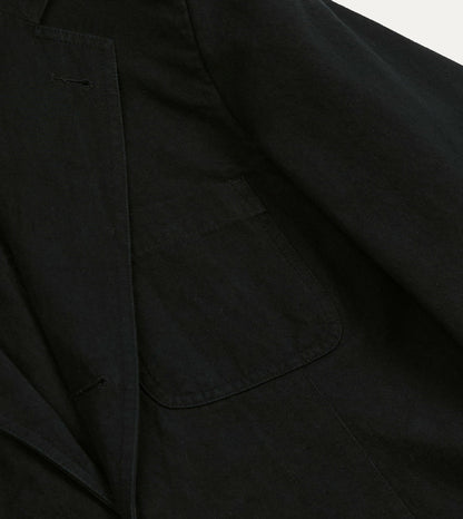 Drake's Black Cotton-Linen Games Blazer Mk. IV