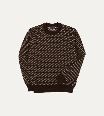 Drake's BEAMS F & Drake’s Norwegian Birdseye Wool Crew Neck Jumper