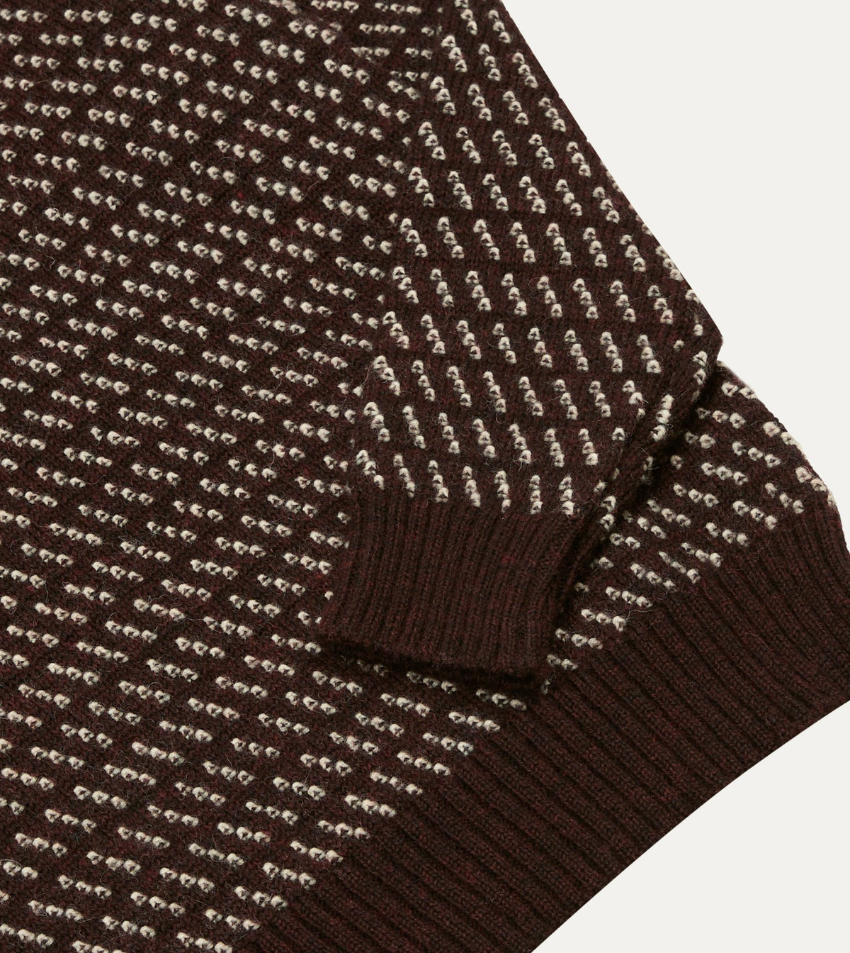 Drake's BEAMS F & Drake’s Norwegian Birdseye Wool Crew Neck Jumper