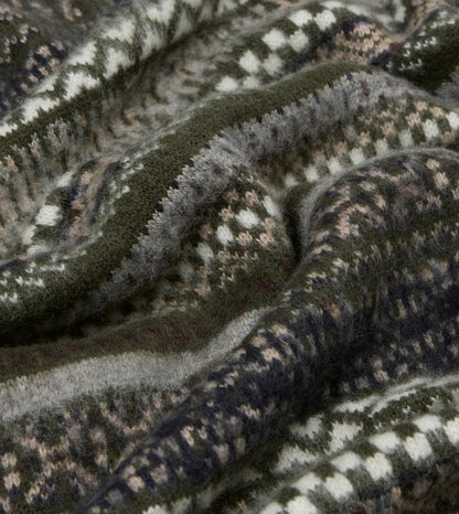 Drake's BEAMS F & Drake's Fair Isle Cashmere-Silk Sleeveless V-Neck Jumper