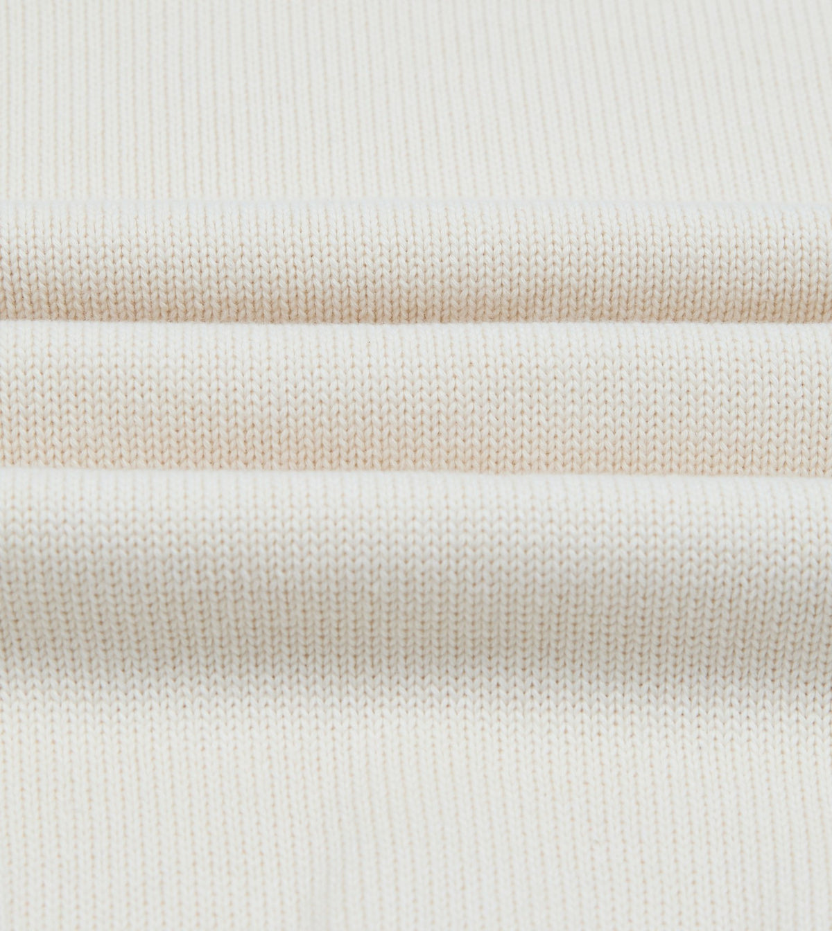 Drake's Ecru Wool-Cotton Knit Sweatshirt