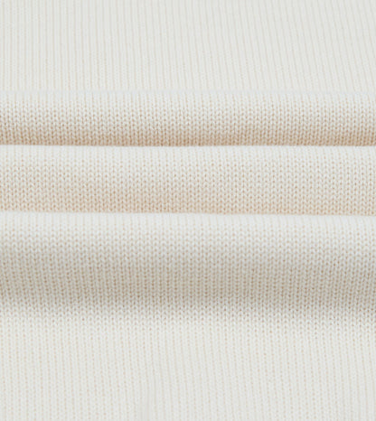 Drake's Ecru Wool-Cotton Knit Sweatshirt