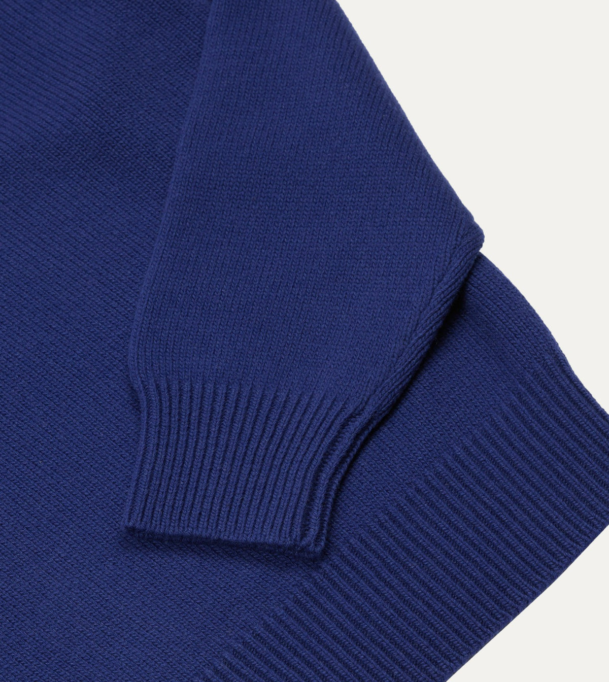 Drake's Blue Wool-Cashmere Crew Neck Jumper