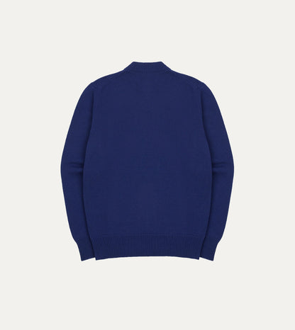 Drake's Blue Wool-Cashmere Crew Neck Jumper