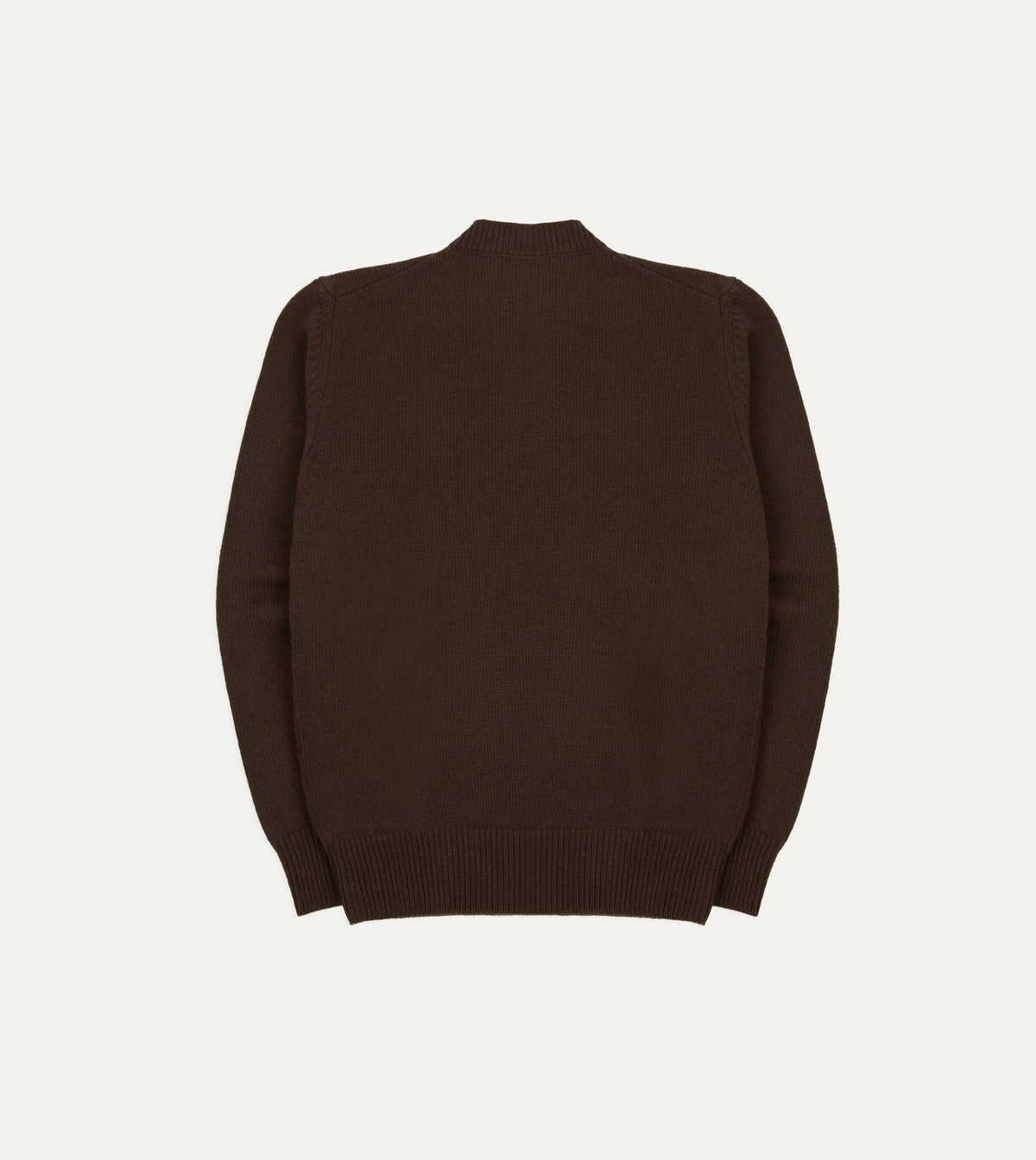 Drake's Brown Wool-Cashmere Crew Neck Jumper