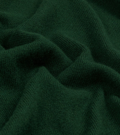 Drake's Dark Green Lambswool Sleeveless Cardigan