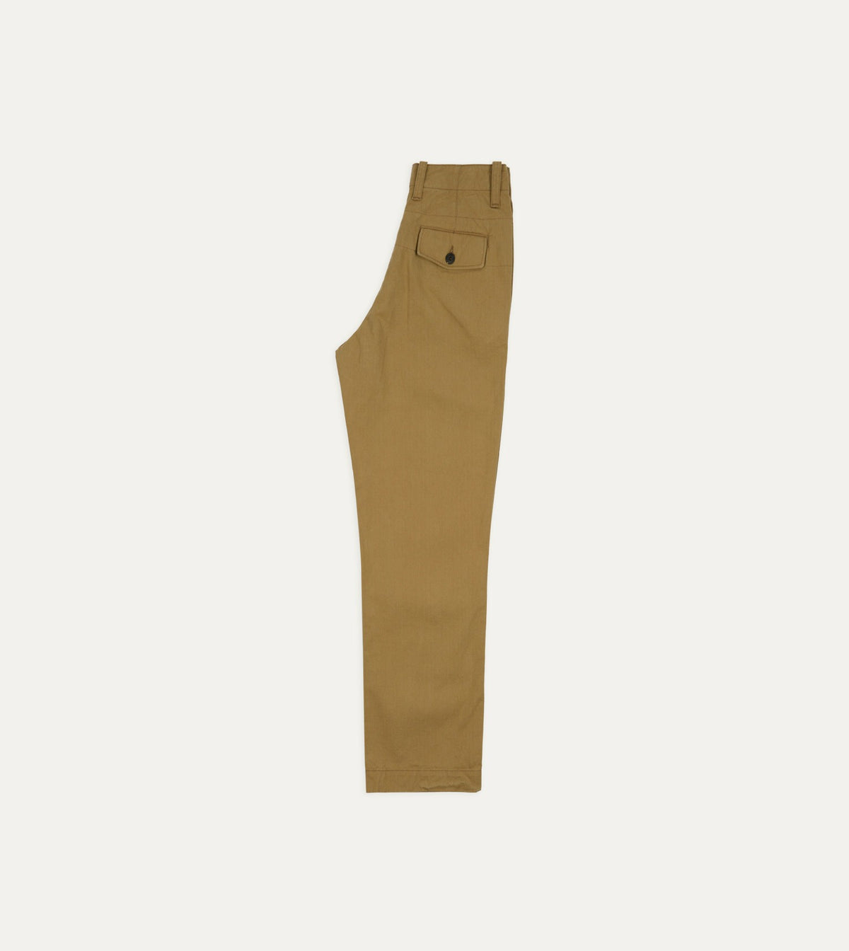 Drake's Beige Cotton Officer’s Chino