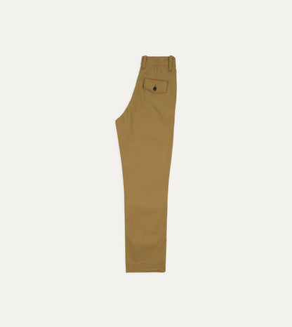 Drake's Beige Cotton Officer’s Chino