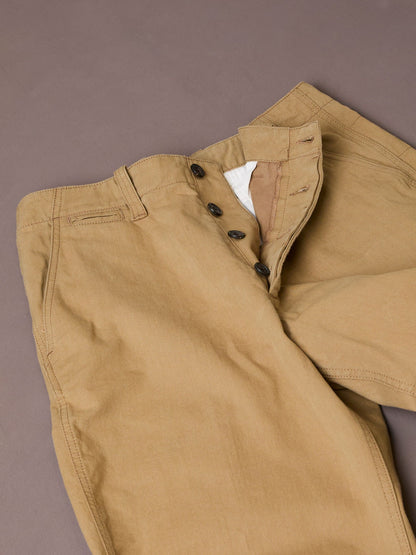 Drake's Beige Cotton Officer’s Chino