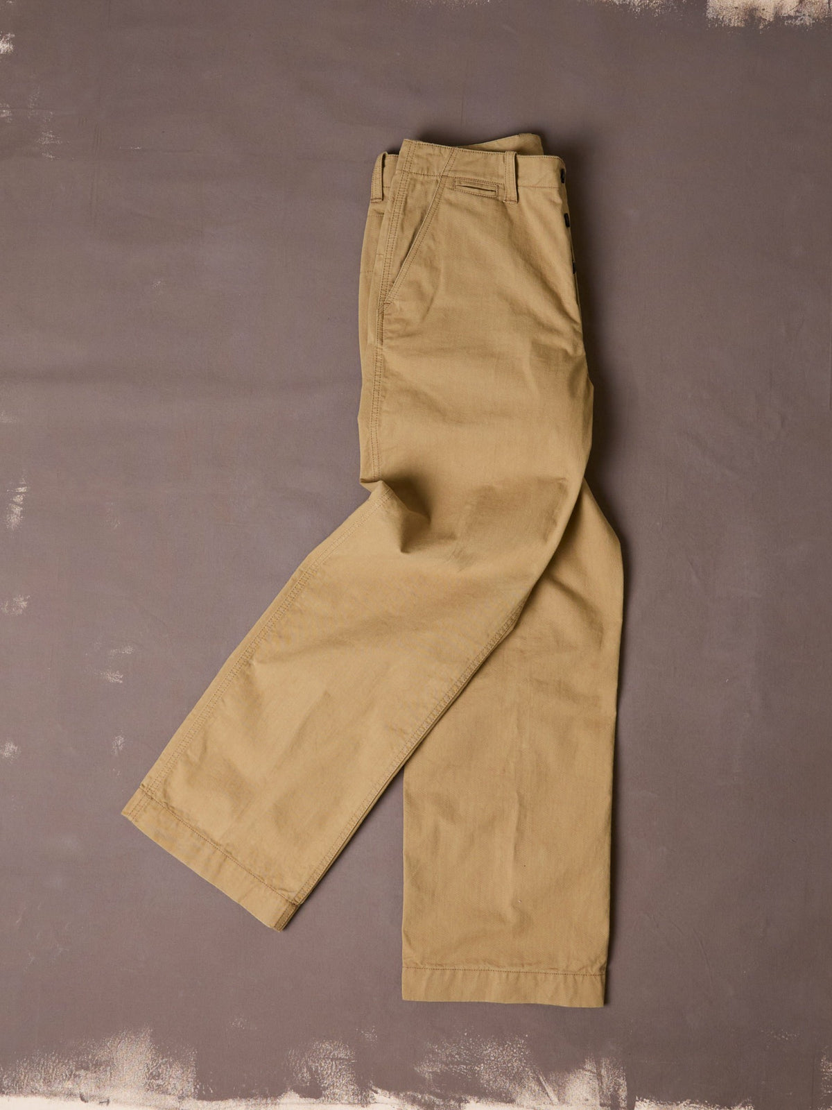 Drake's Beige Cotton Officer’s Chino