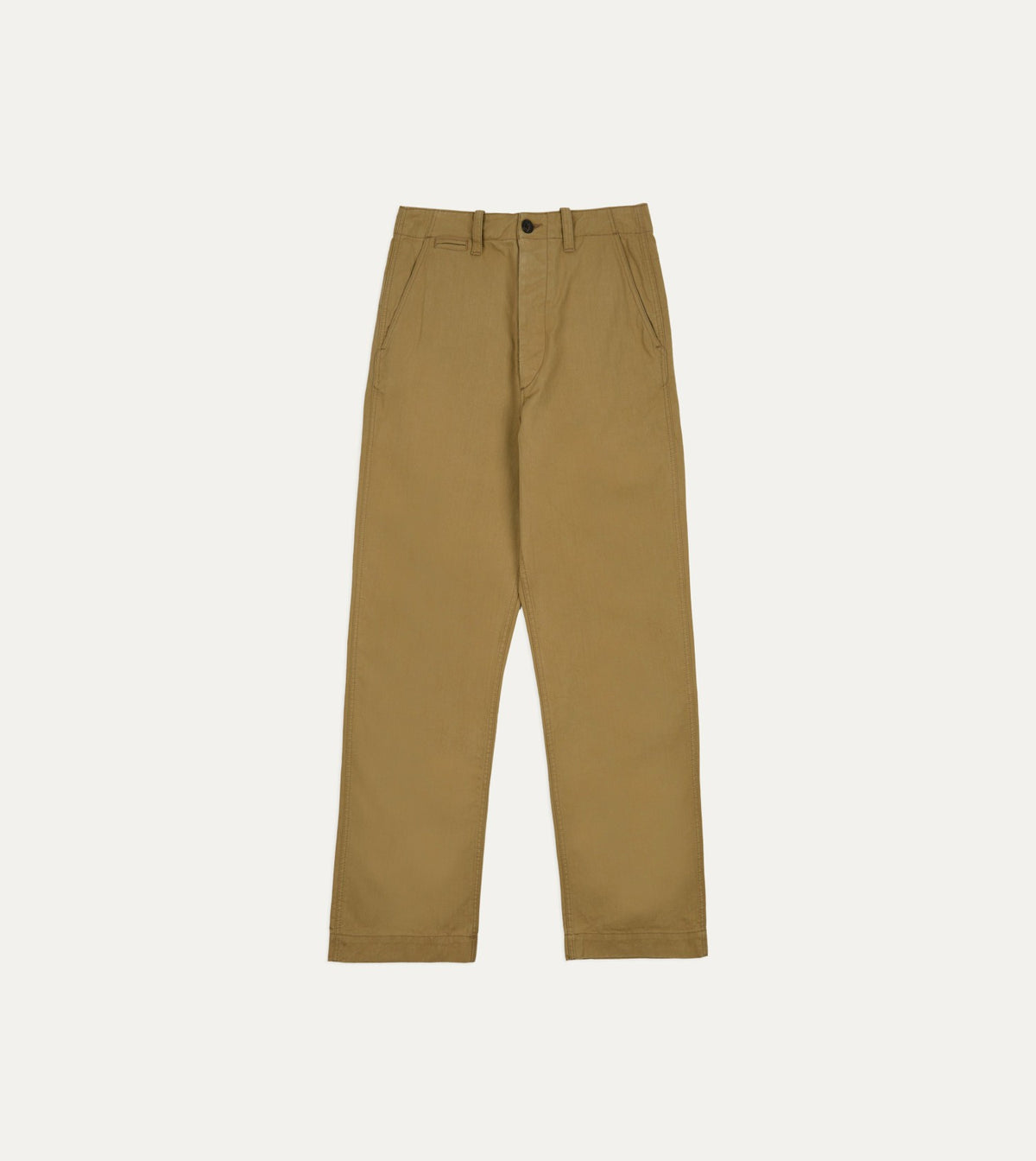Drake's Beige Cotton Officer’s Chino
