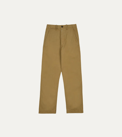 Drake's Beige Cotton Officer’s Chino