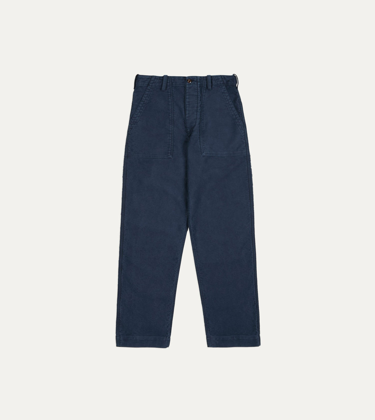 Drake's Navy Moleskin Fatigue Trouser