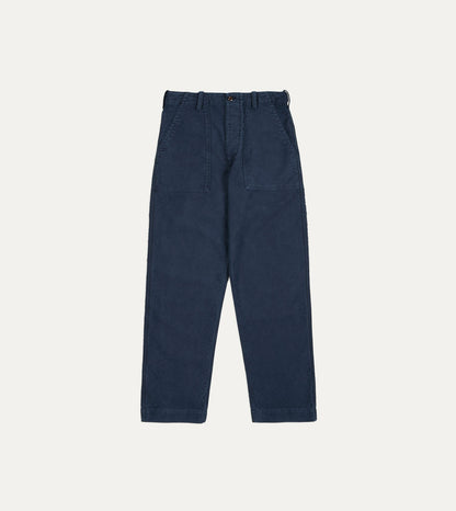 Drake's Navy Moleskin Fatigue Trouser