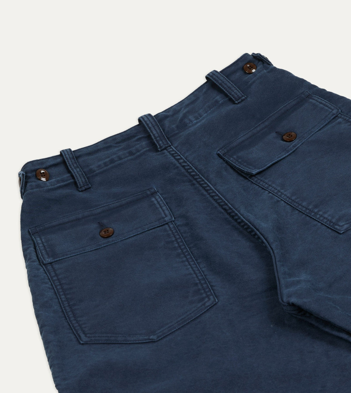 Drake's Navy Moleskin Fatigue Trouser