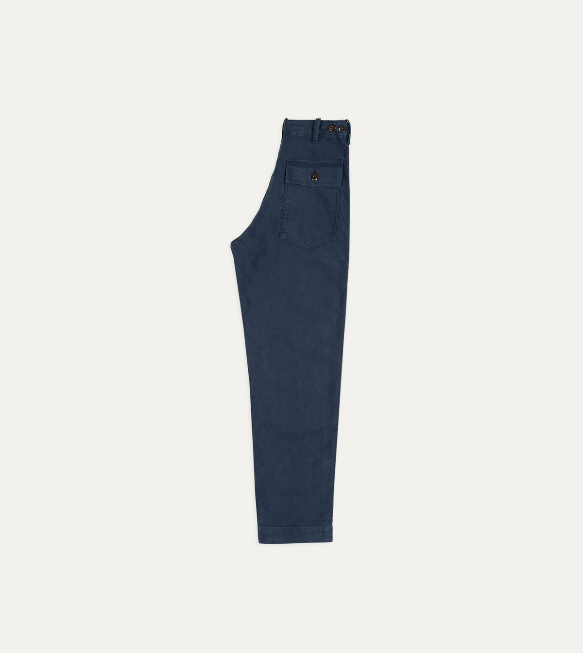Drake's Navy Moleskin Fatigue Trouser
