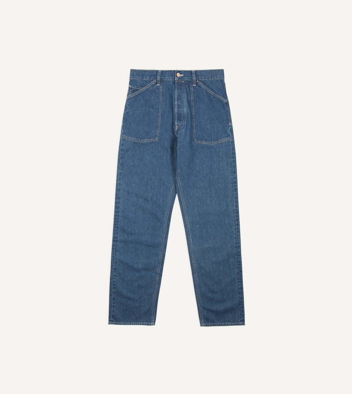 Drake's Stone Wash Selvedge Denim Naval Pant