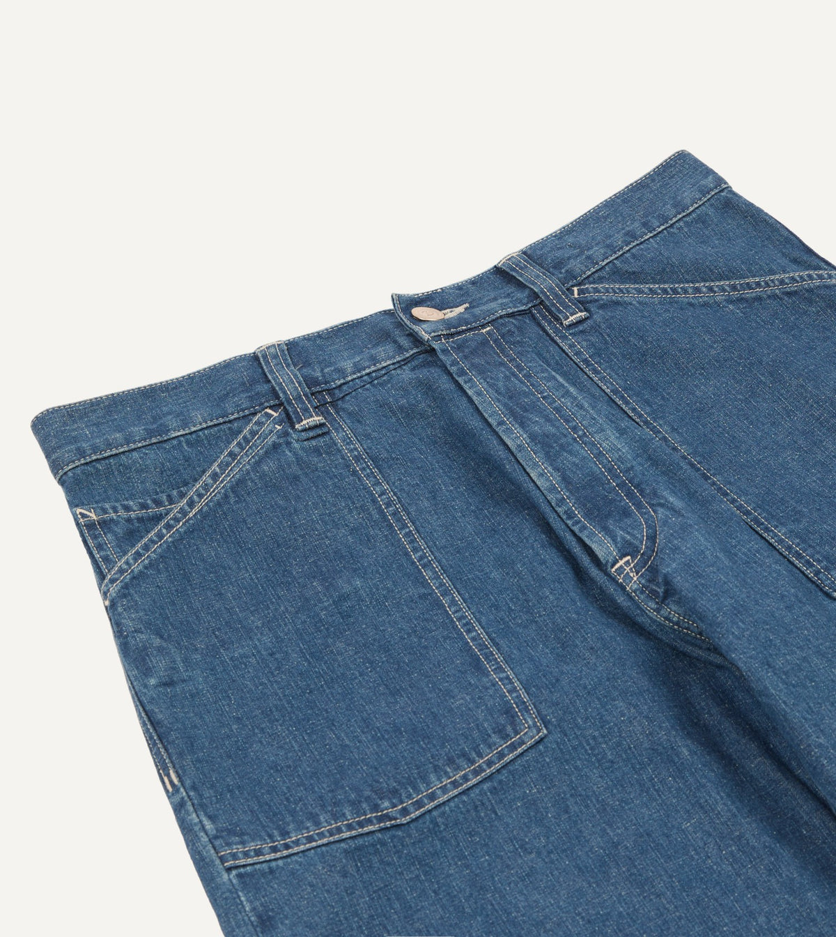 Drake's Stone Wash Selvedge Denim Naval Pant
