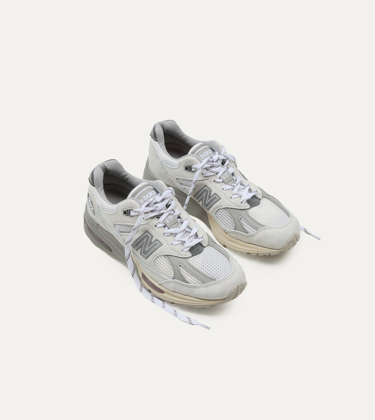 Drake's New Balance 'Elevated Essentials' Wind Chime and Brilliant White Made in UK 991v2 Trainers