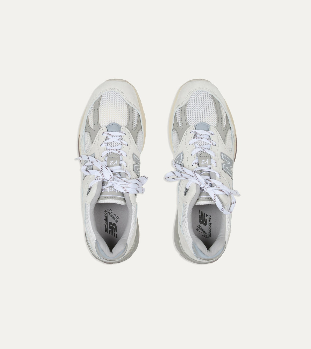 Drake's New Balance 'Elevated Essentials' Wind Chime and Brilliant White Made in UK 991v2 Trainers