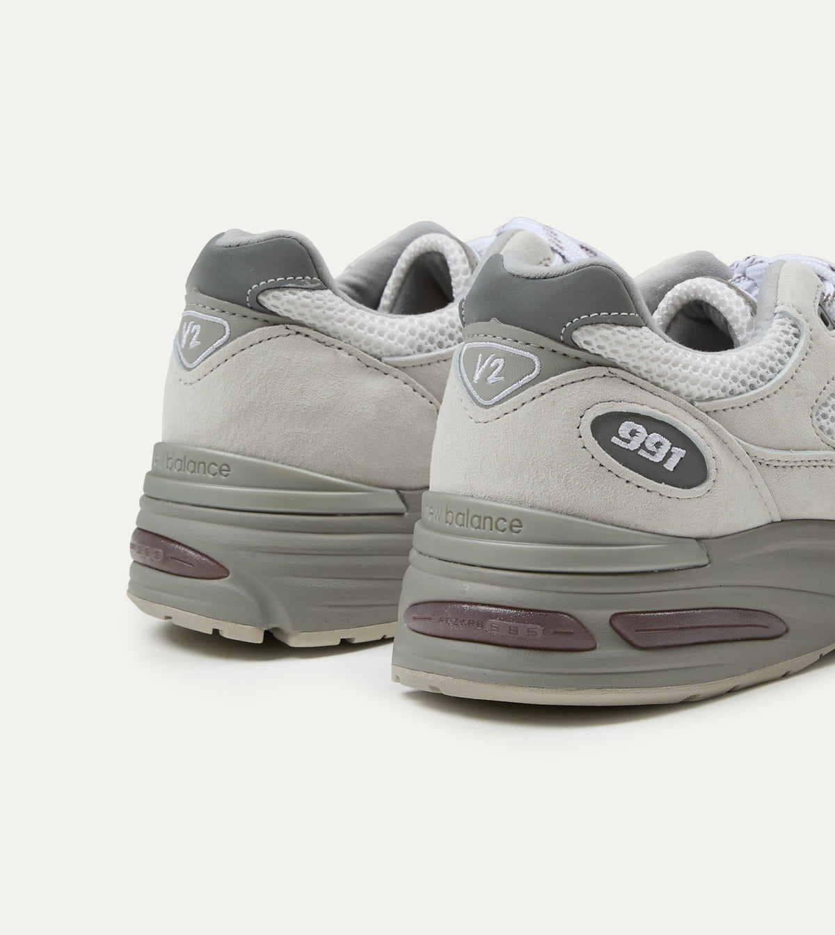 Drake's New Balance 'Elevated Essentials' Wind Chime and Brilliant White Made in UK 991v2 Trainers