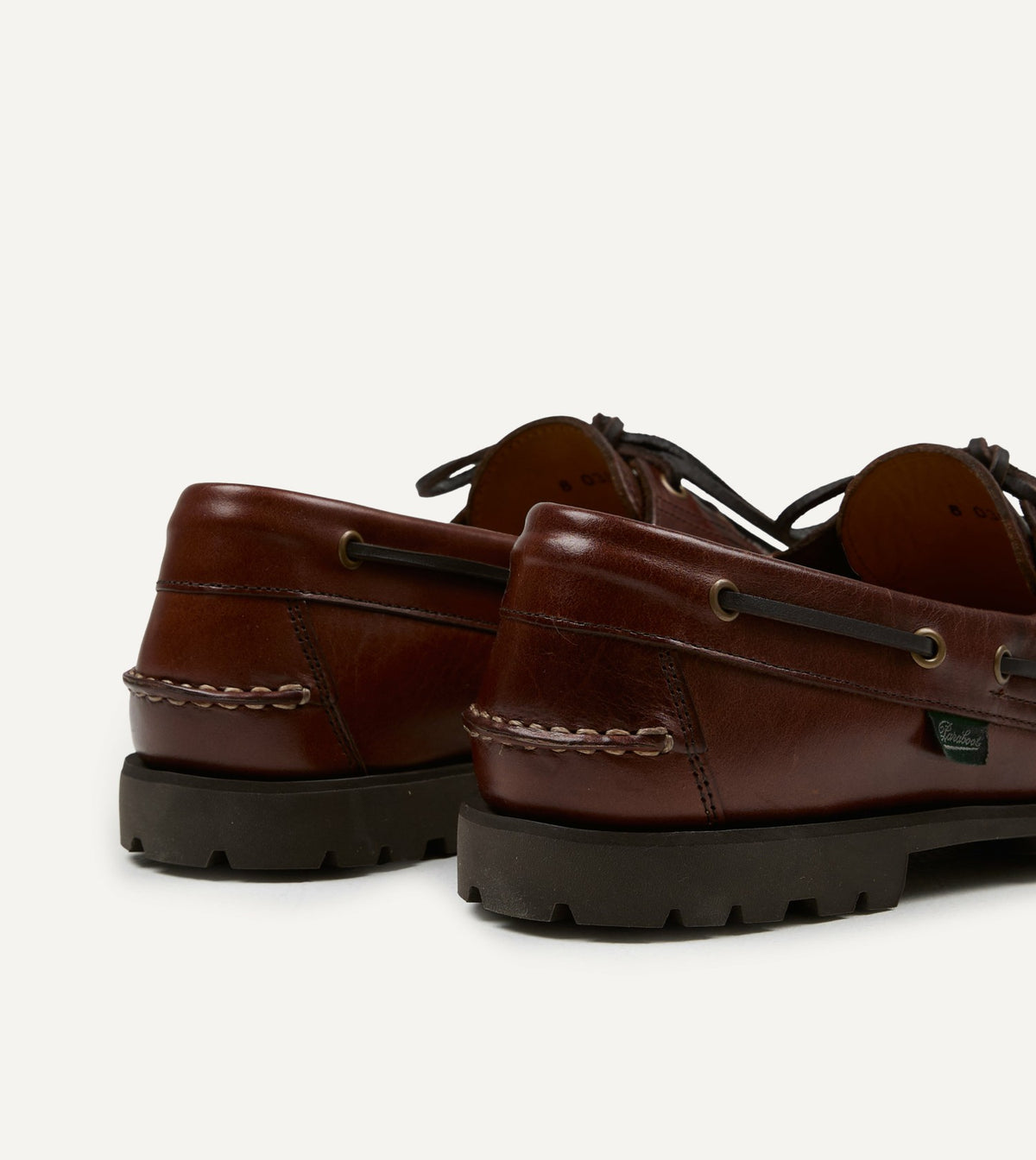 Drake's Paraboot Malo Lisse América Leather Boat Shoe