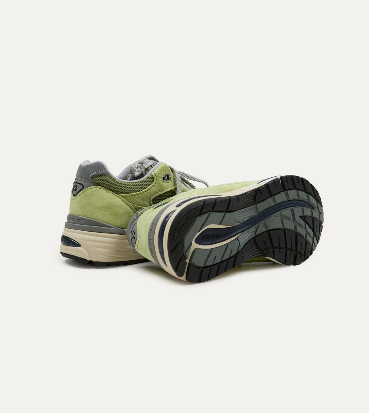 Drake's New Balance 'Summer Brights’ Green Banana Made in UK 991v2 Trainers