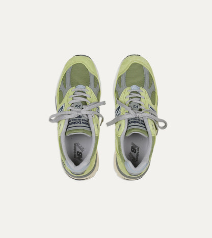 Drake's New Balance 'Summer Brights’ Green Banana Made in UK 991v2 Trainers