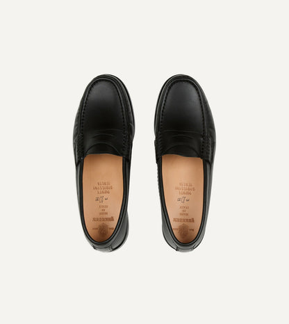 Drake's Yuketen Black Leather Rob's Loafer