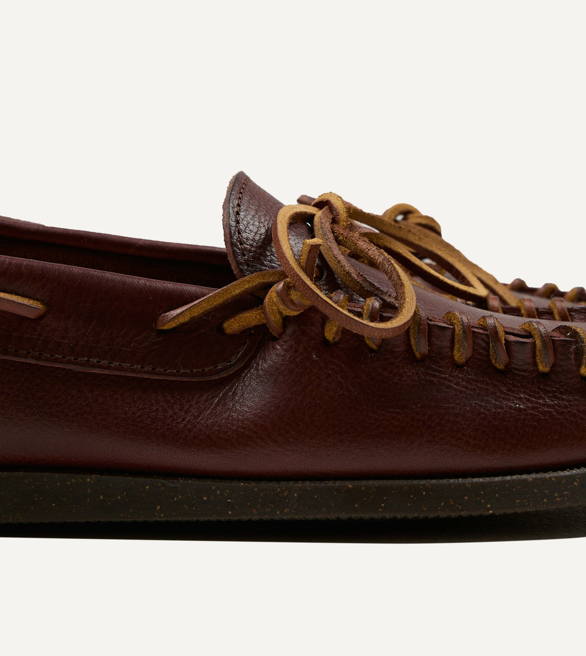 Drake's Yuketen Brown Scout Moccasin Boat Shoe