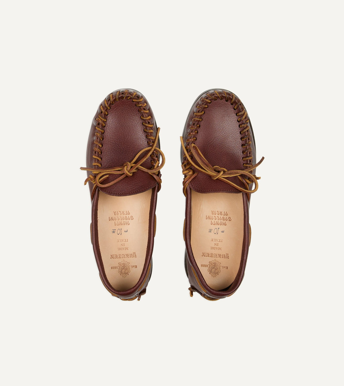 Drake's Yuketen Brown Scout Moccasin Boat Shoe