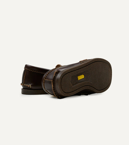 Drake's Yuketen Brown Loafer with Camp Sole