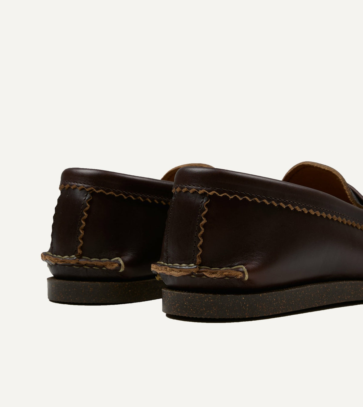 Drake's Yuketen Brown Loafer with Camp Sole