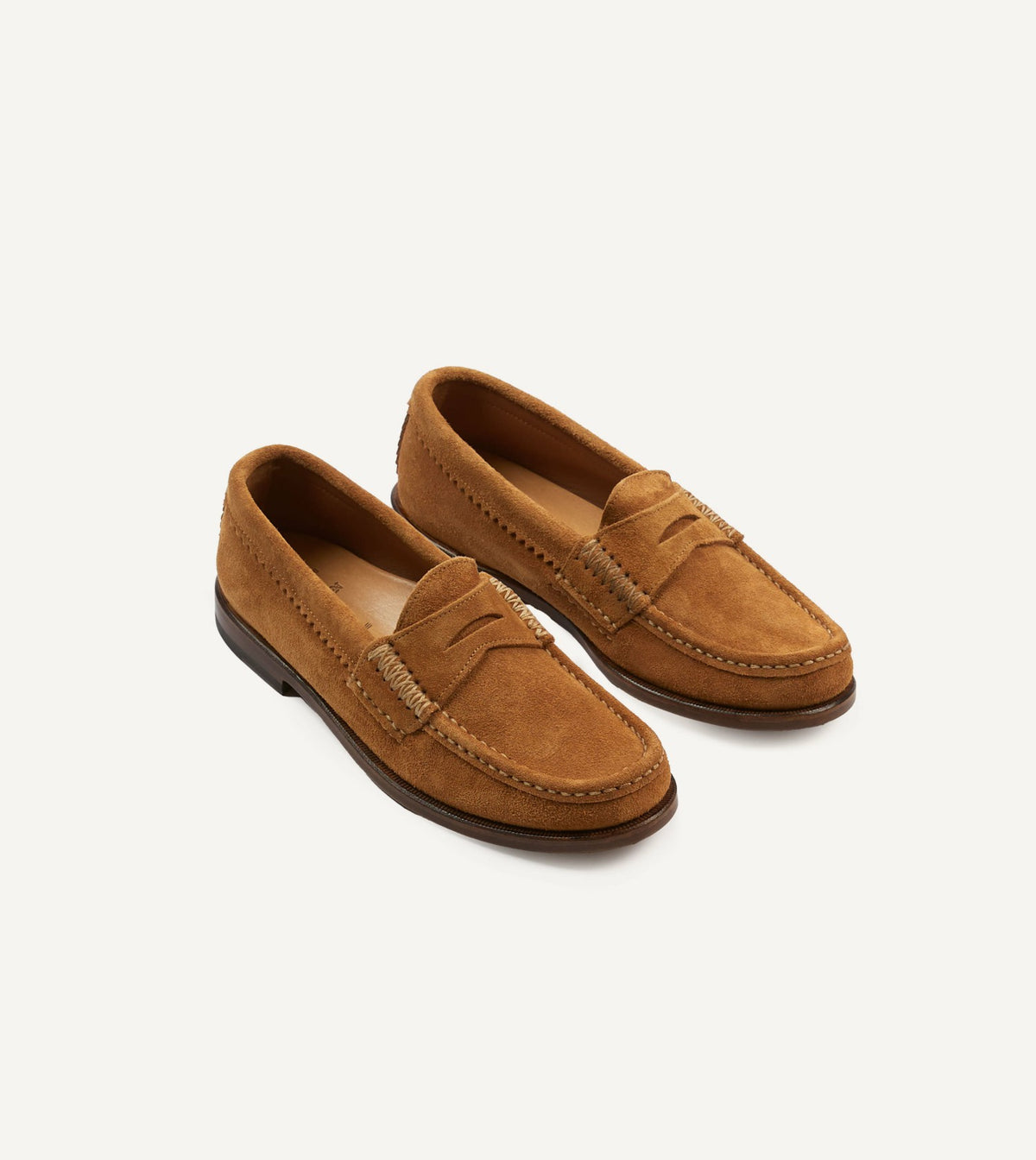 Drake's Yuketen Brown Leather Rob's Loafer