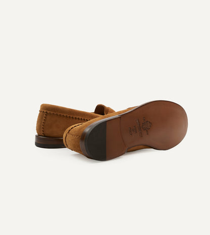 Drake's Yuketen Brown Leather Rob's Loafer