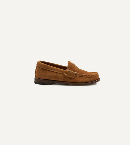Drake's Yuketen Brown Leather Rob's Loafer