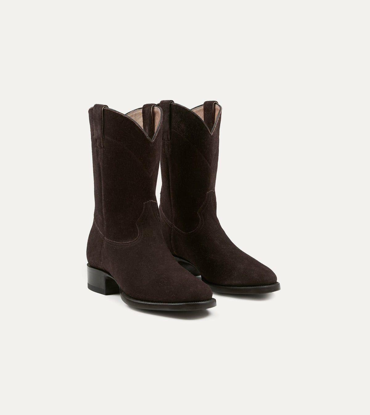 Drake's Yuketen Brown Suede Ranchero Boots
