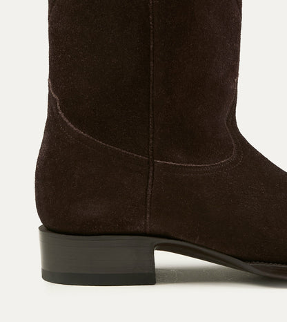 Drake's Yuketen Brown Suede Ranchero Boots