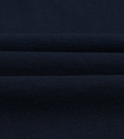 Drake's Navy Cotton Jersey Long-Sleeve Polo Shirt