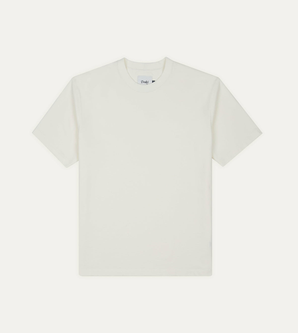 Drake's Antique White 'Caterpillar' Print Short-Sleeve Hiking T-Shirt