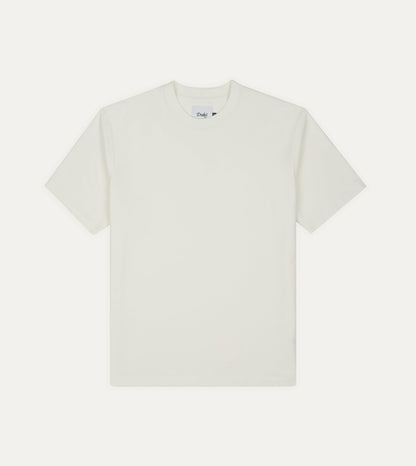 Drake's Antique White 'Caterpillar' Print Short-Sleeve Hiking T-Shirt