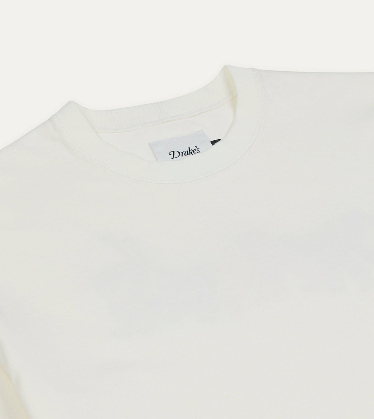 Drake's Antique White 'Caterpillar' Print Short-Sleeve Hiking T-Shirt