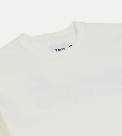 Drake's Antique White 'Caterpillar' Print Short-Sleeve Hiking T-Shirt