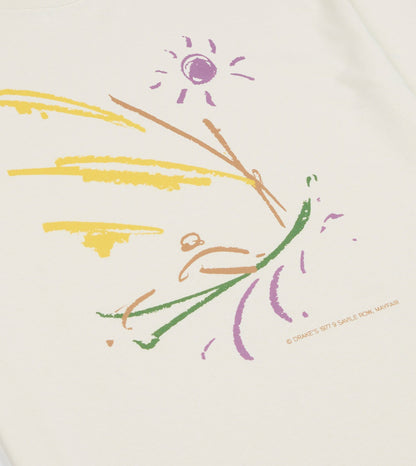 Drake's Antique White 'Sun Sail' Print Short-Sleeve Hiking T-Shirt