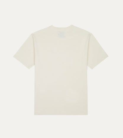 Drake's Antique White 'Sun Sail' Print Short-Sleeve Hiking T-Shirt
