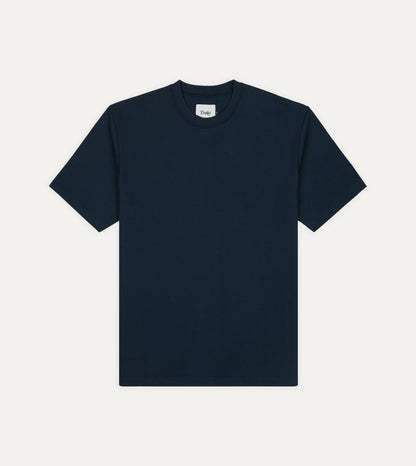 Drake's Navy 'Caterpillar' Print Short-Sleeve Hiking T-Shirt