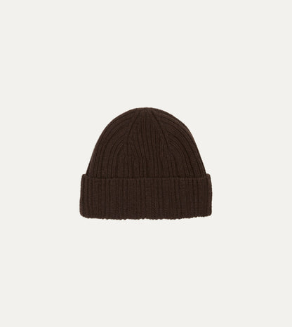 Drake's BEAMS F & Drake’s Cashmere Ribbed Knit Cap
